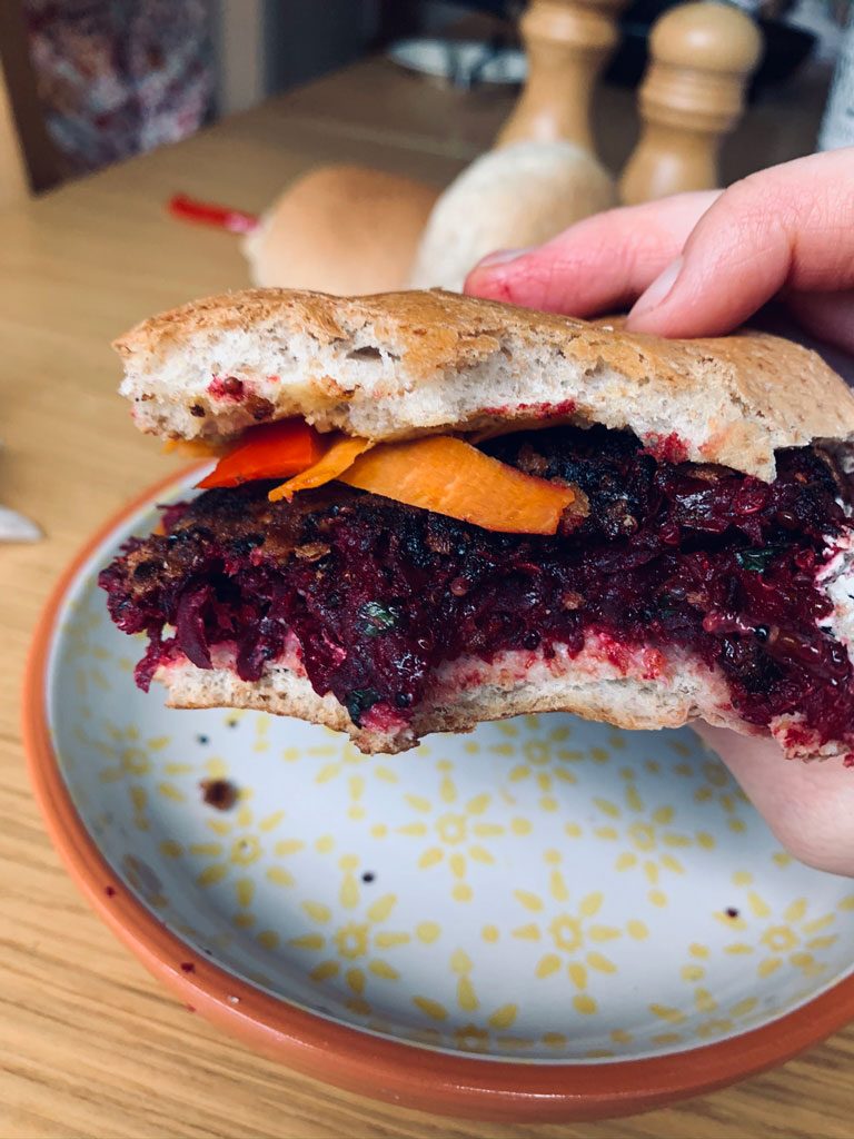 Vegan Beetroot & Quinoa Burger