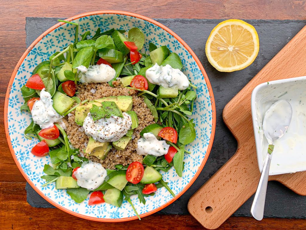 Super green quinoa salad