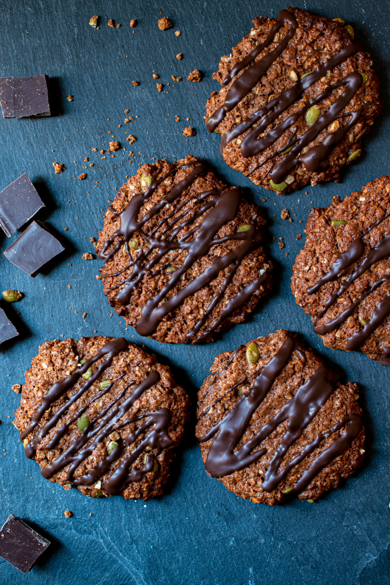 Healthy Chocolate Oat Cookies - Just Been Baked